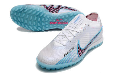 Men's Nike Air Zoom Mercurial Vapor 15 Elite TF Football Shoes - White/Blue/Pink