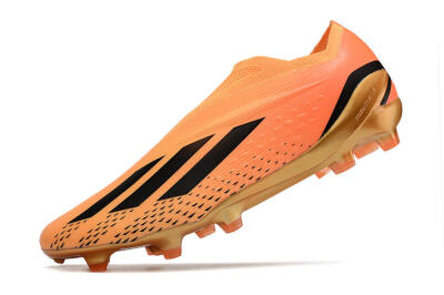 Men's Adidas X Speedportal+ FG Football Boots - Orange/Black/Gold