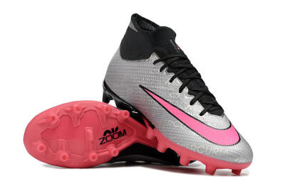 Unisex Nike Air Zoom Mercurial Superfly 9 Elite AG Football Boots - Sliver/Pink/Black