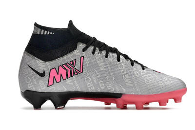 Unisex Nike Air Zoom Mercurial Superfly 9 Elite AG Football Boots - Sliver/Pink/Black