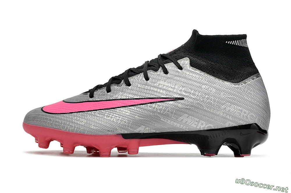 Unisex Nike Air Zoom Mercurial Superfly 9 Elite AG Football Boots - Sliver/Pink/Black 0