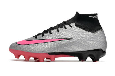 Unisex Nike Air Zoom Mercurial Superfly 9 Elite AG Football Boots - Sliver/Pink/Black