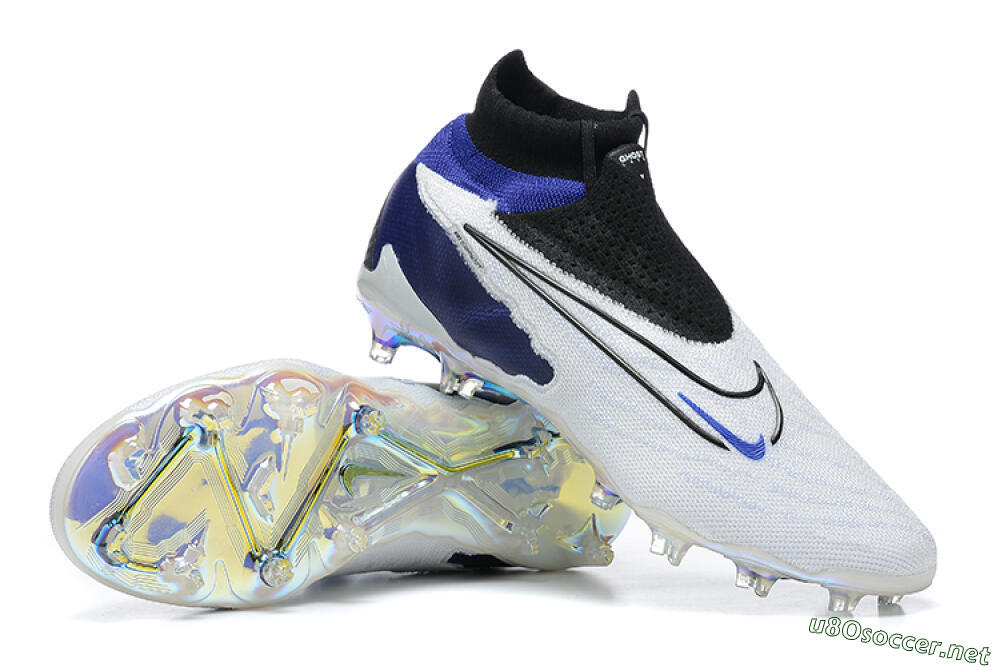 Men's Nike Phantom GX Elite DF FG Football Boots - White/Blue/Black 1
