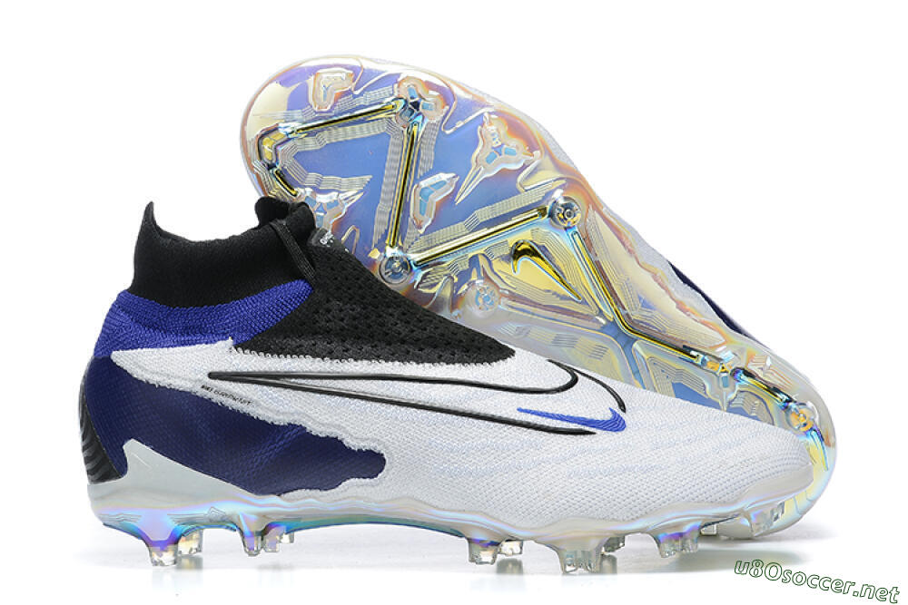 Men's Nike Phantom GX Elite DF FG Football Boots - White/Blue/Black 2