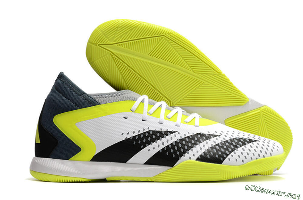 Men's Adidas Predator Accuracy.3 IC Football Shoes - White/Black/Yellow 2