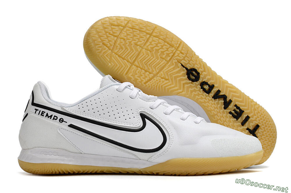 Men's Nike React Tiempo Legend 9 Pro IC Football Shoes - White/Black 2