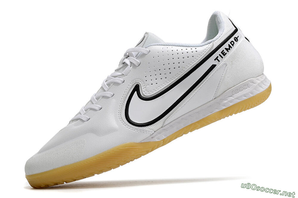 Men's Nike React Tiempo Legend 9 Pro IC Football Shoes - White/Black 5