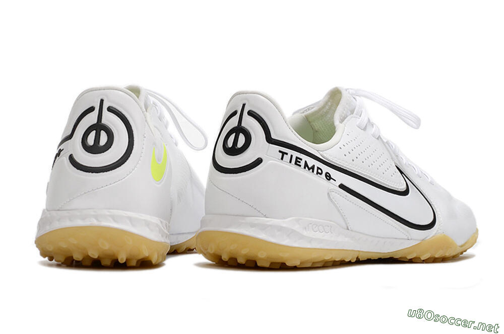 Men's Nike React Tiempo Legend 9 Pro TF Football Shoes - White/Black 6
