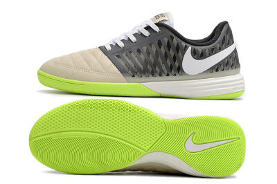 Men's Nike Lunar Gato II IC Football Shoes - Grey/Black/White