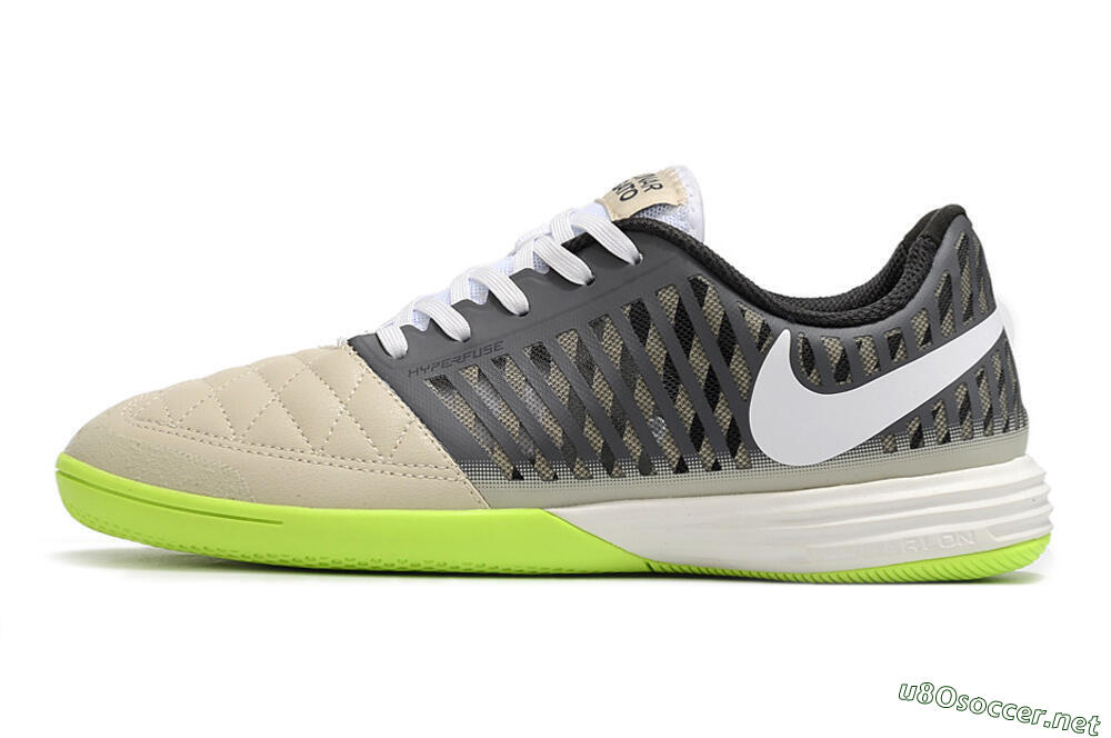 Men's Nike Lunar Gato II IC Football Shoes - Grey/Black/White 0