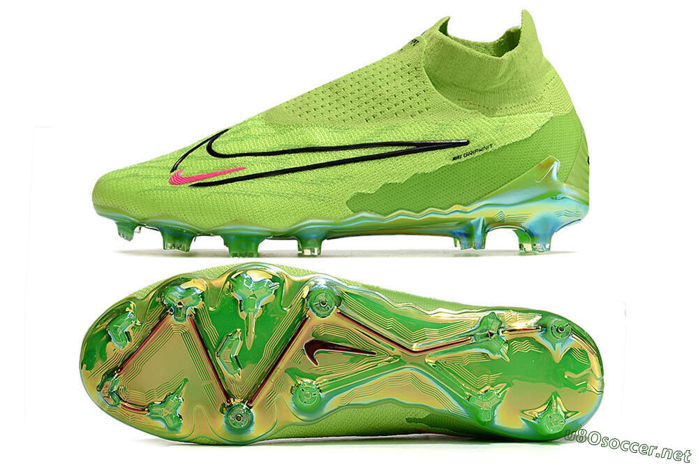 Men's Nike Phantom GX Elite DF Link FG Football Boots - Green/Black/Red 1