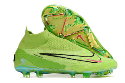 Men's Nike Phantom GX Elite DF Link FG Football Boots - Green/Black/Red