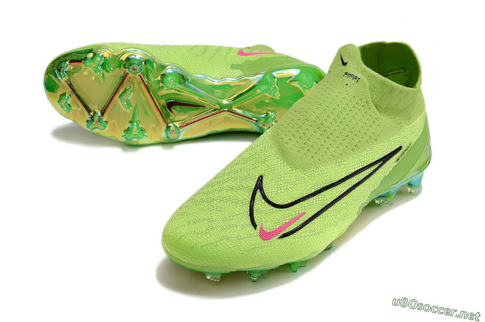 Men's Nike Phantom GX Elite DF Link FG Football Boots - Green/Black/Red 3