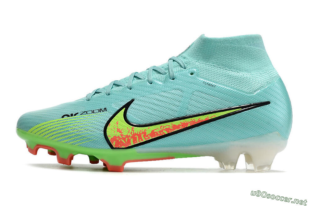 Men's Nike Air Zoom Mercurial Superfly 9 Elite FG Football Boots - Blue/Green/Black 0