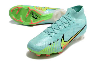 Men's Nike Air Zoom Mercurial Superfly 9 Elite FG Football Boots - Blue/Green/Black