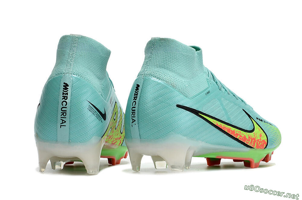 Men's Nike Air Zoom Mercurial Superfly 9 Elite FG Football Boots - Blue/Green/Black 6