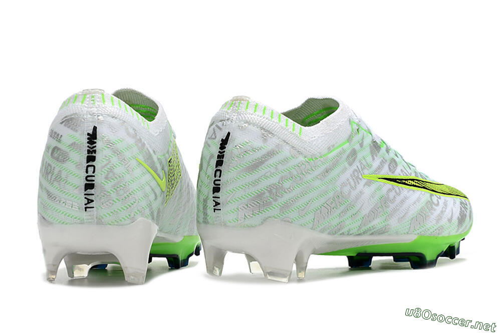 Unisex Nike Air Zoom Mercurial Vapor 15 Elite FG Football Boots - White/Green 6