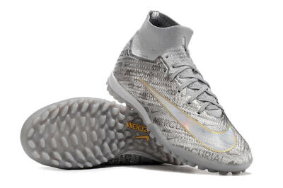 Unisex Nike Air Zoom Mercurial Superfly 9 Elite TF Football Shoes - Silver/Gold
