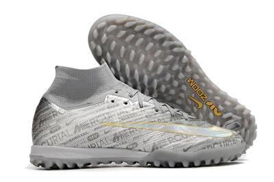 Unisex Nike Air Zoom Mercurial Superfly 9 Elite TF Football Shoes - Silver/Gold