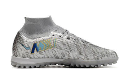 Unisex Nike Air Zoom Mercurial Superfly 9 Elite TF Football Shoes - Silver/Gold