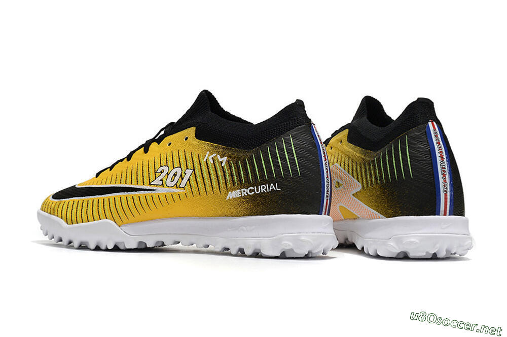 Unisex Nike Air Zoom Mercurial Vapor 15 Elite TF Football Shoes - Yellow/Black/White 4