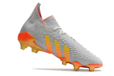 Unisex Adidas Predator Freak.1 FG Football Boots - Grey/Orange/Gold