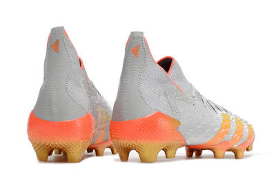 Unisex Adidas Predator Freak.1 FG Football Boots - Grey/Orange/Gold
