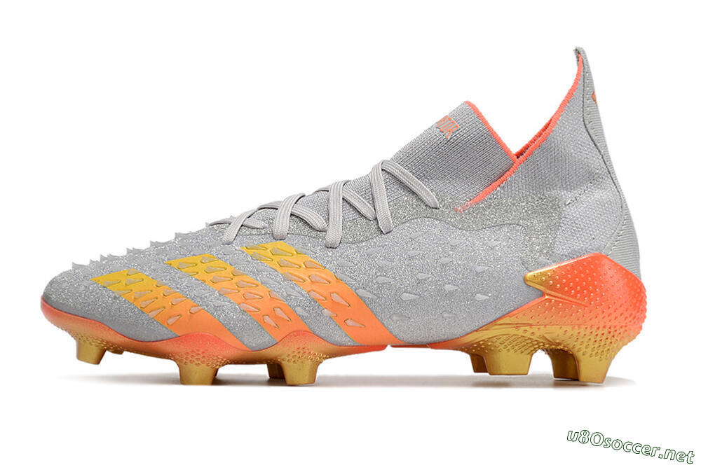 Unisex Adidas Predator Freak.1 FG Football Boots - Grey/Orange/Gold 0