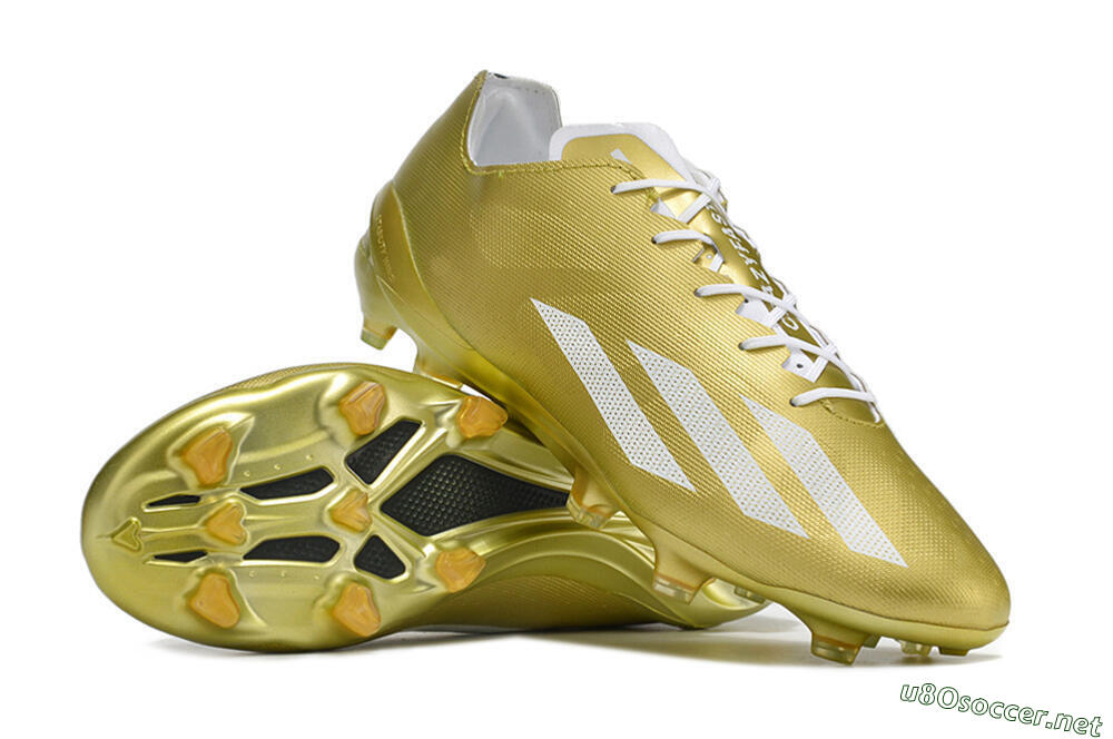 Men's Adidas X Crazyfast.1 FG Football Boots - Gold/White 3