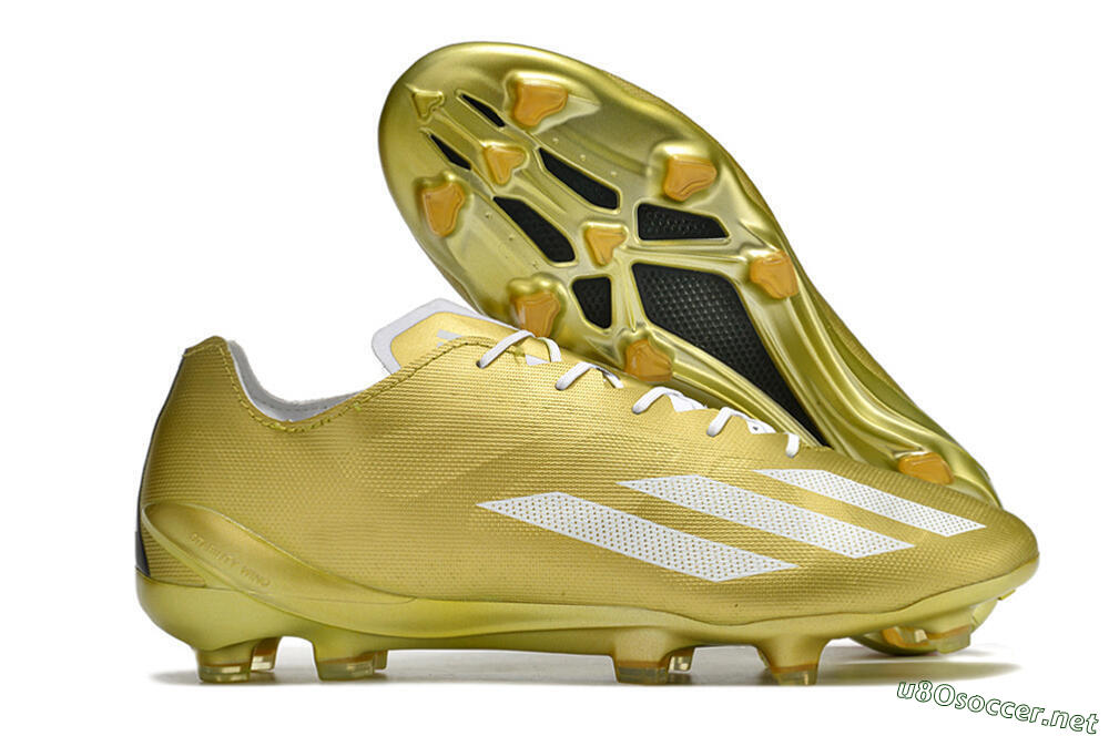Men's Adidas X Crazyfast.1 FG Football Boots - Gold/White 2