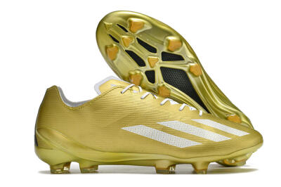 Men's Adidas X Crazyfast.1 FG Football Boots - Gold/White