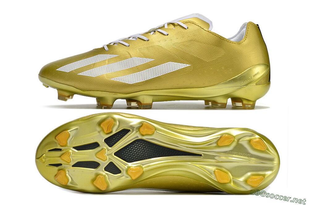 Men's Adidas X Crazyfast.1 FG Football Boots - Gold/White 1