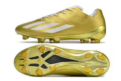 Men's Adidas X Crazyfast.1 FG Football Boots - Gold/White