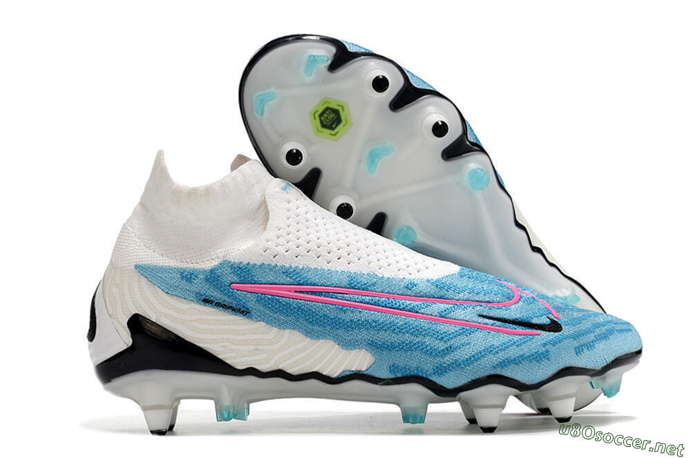 Men's Nike Phantom GX Elite DF SG Football Boots - White/Blue/Pink 2