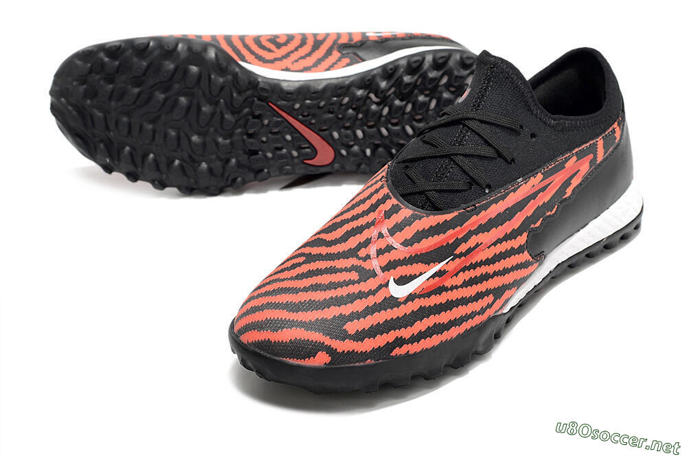 Men's Nike React Phantom GX Pro TF Football Shoes - Red/Black/White 3