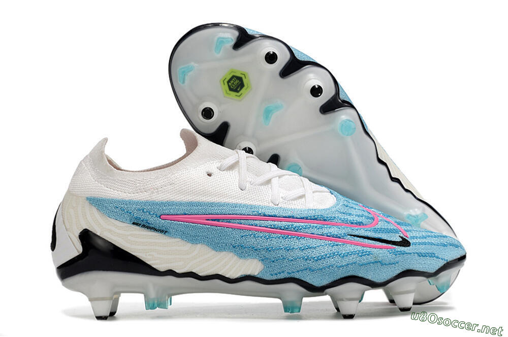 Men's Nike Phantom GX Elite SG Football Boots - Blue/White/Pink 2