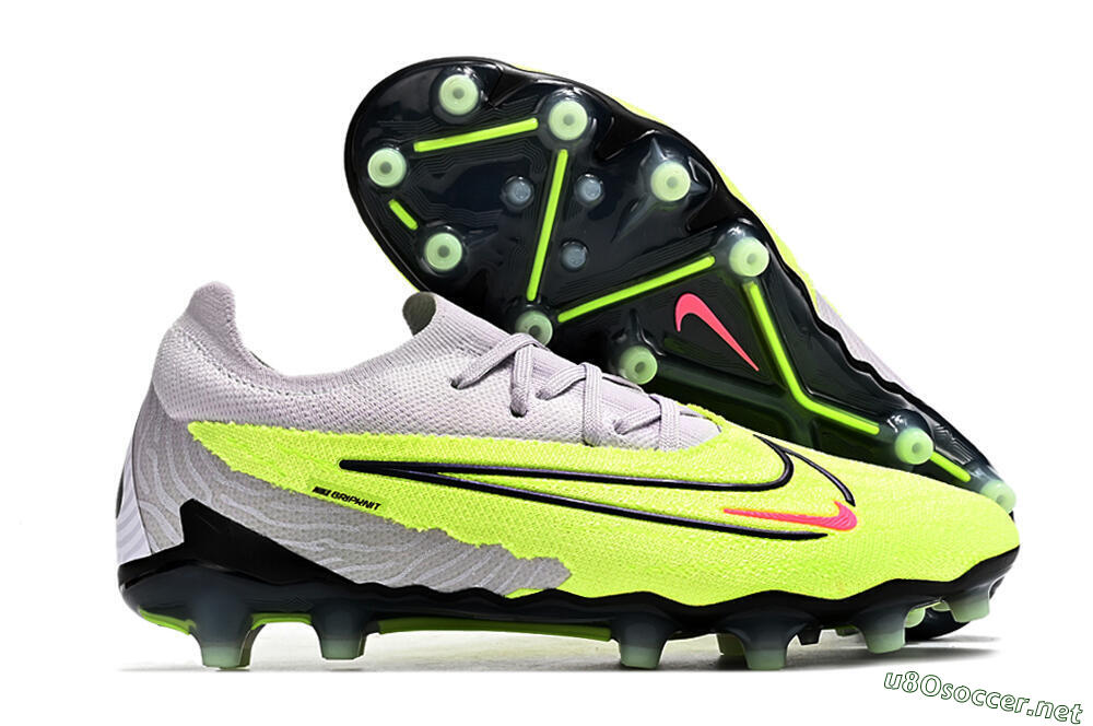 Men's Nike Phantom GX Elite AG Football Boots - Grey/Yellow/Black 2