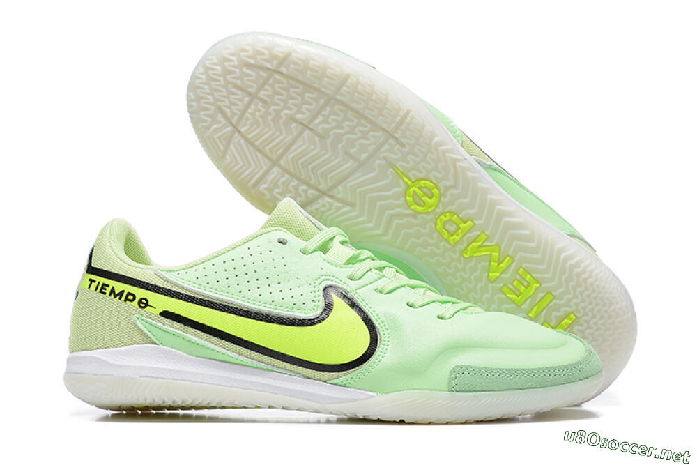 Men's Nike Tiempo Legend 9 IC Football Shoes - Green/Black 2