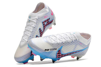 Men's Nike Air Zoom Mercurial Vapor 15 Elite FG Football Boots - White/Grey/Blue