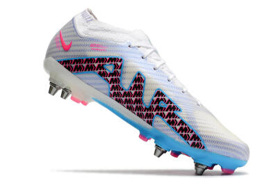 Men's Nike Air Zoom Mercurial Vapor 15 Elite FG Football Boots - White/Grey/Blue