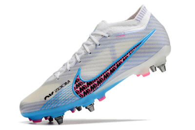 Men's Nike Air Zoom Mercurial Vapor 15 Elite FG Football Boots - White/Grey/Blue