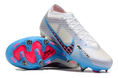 Men's Nike Air Zoom Mercurial Vapor 15 Elite FG Football Boots - White/Grey/Blue