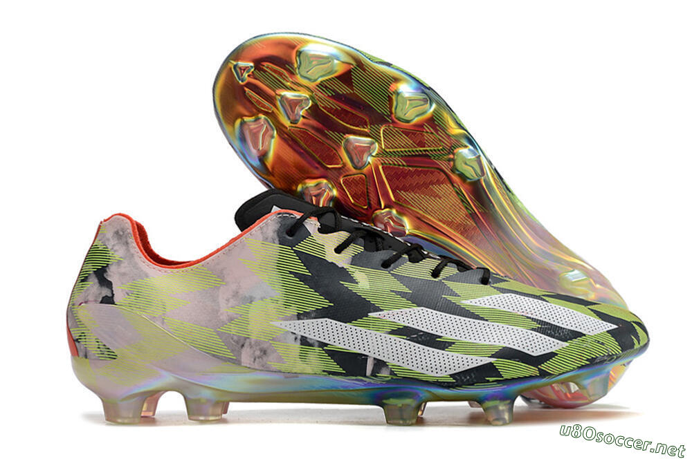 Men's Adidas X Crazyfast Limited Edition FG Football Boots - White/Yellow/Orange/Black 2