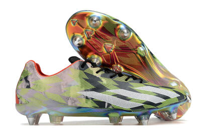 Men's Adidas X Crazyfast Limited Edition SG Football Boots - White/Yellow/Orange/Black