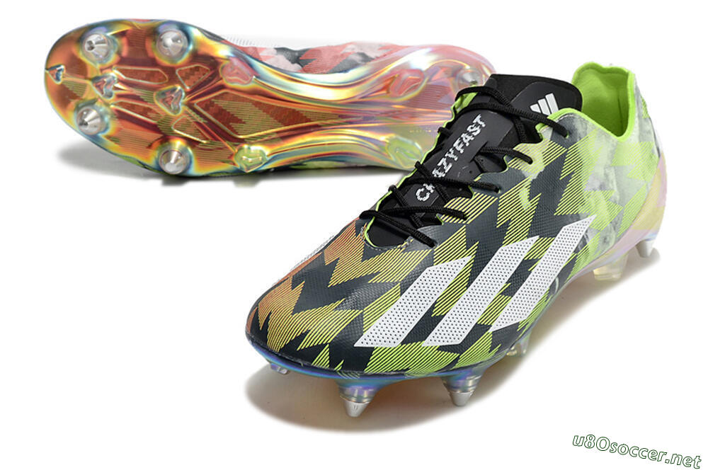 Men's Adidas X Crazyfast Limited Edition SG Football Boots - White/Yellow/Orange/Black 3