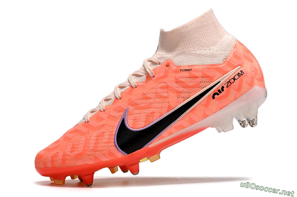 Men's Nike Air Zoom Mercurial Superfly 9 Elite SG Football Boots - Orange/Black/Purple 5