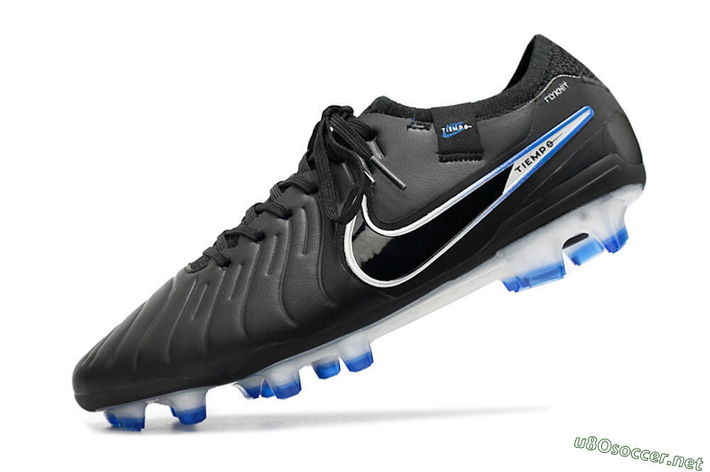 Men's Nike Tiempo Legend 10 Elite FG Football Boots - Black/Blue/Sliver 5