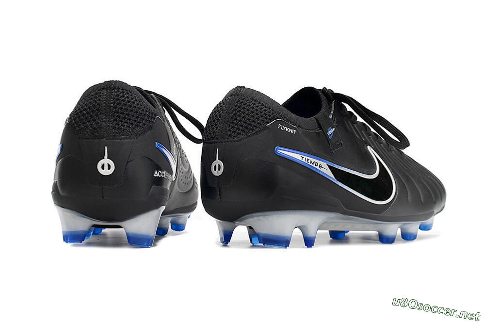 Men's Nike Tiempo Legend 10 Elite FG Football Boots - Black/Blue/Sliver 6