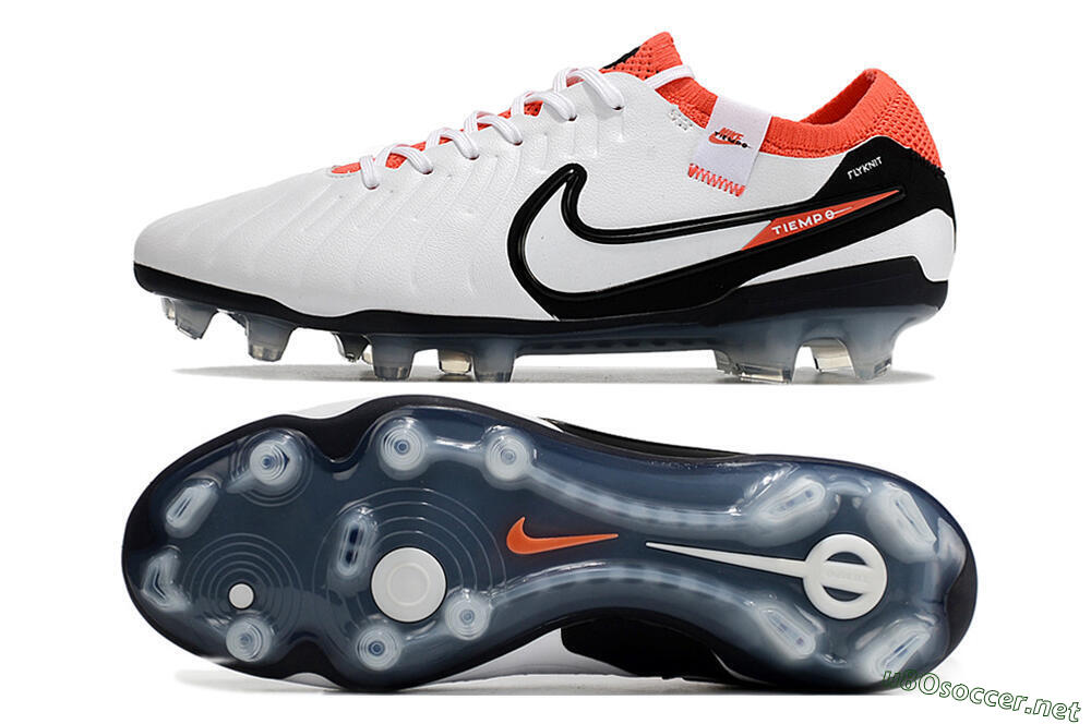 Men's Nike Tiempo Legend 10 Elite FG Football Boots - White/Black/Red 1