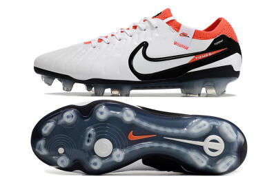 Men's Nike Tiempo Legend 10 Elite FG Football Boots - White/Black/Red